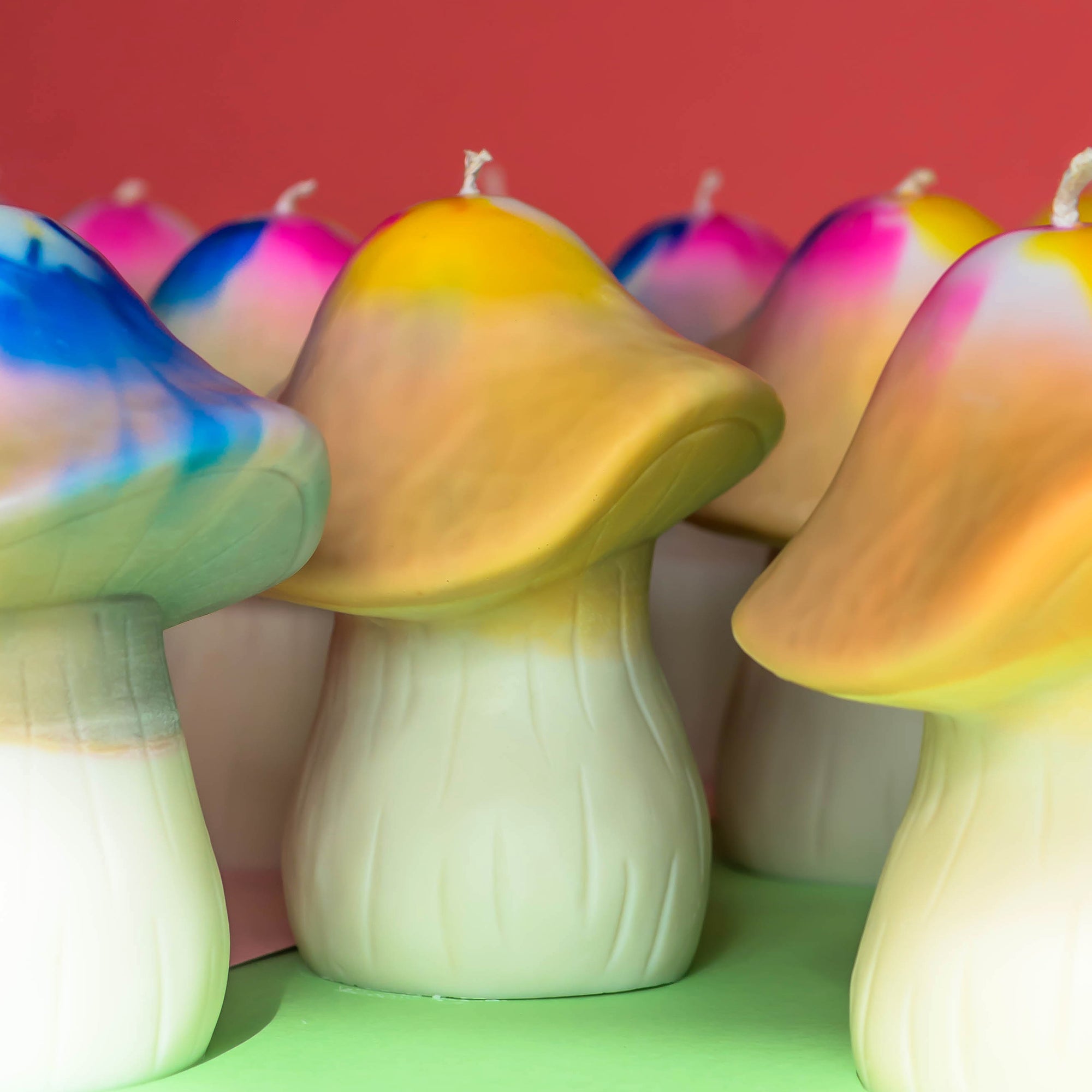 CHONKY RAINBOW MUSHROOM CANDLE