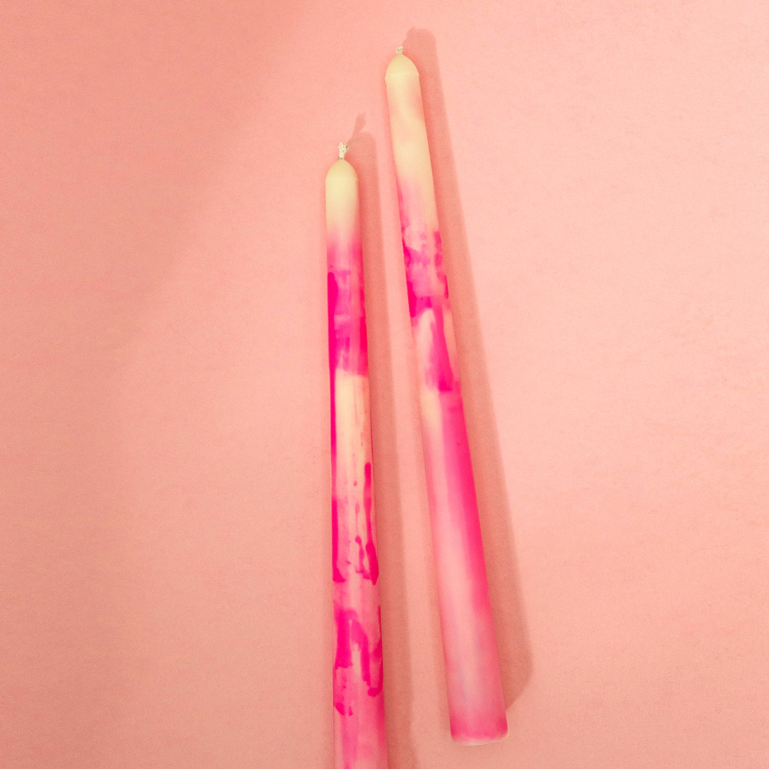 PINK HAZE MARBLE TAPERS