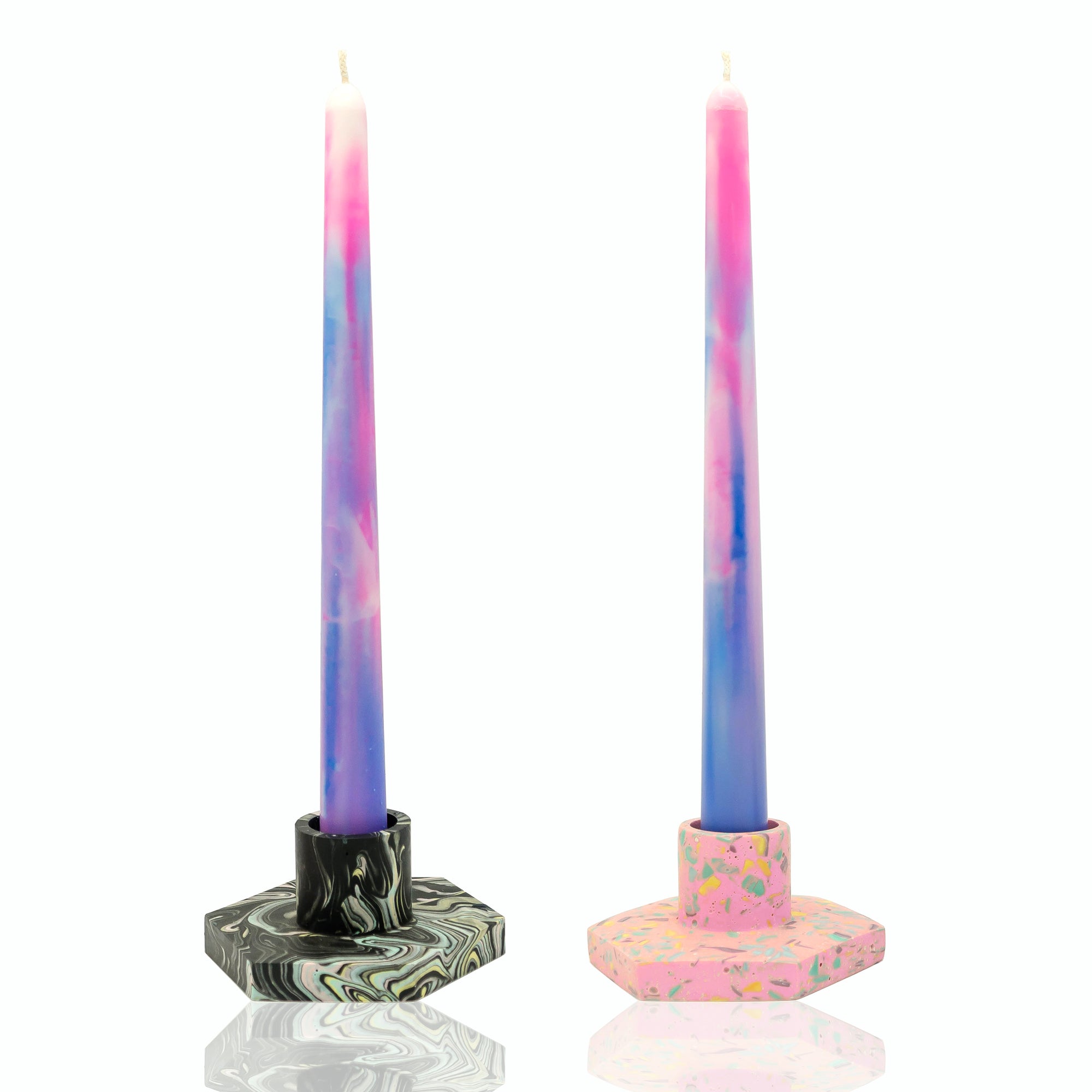 VIOLET SKIES MARBLE TAPERS