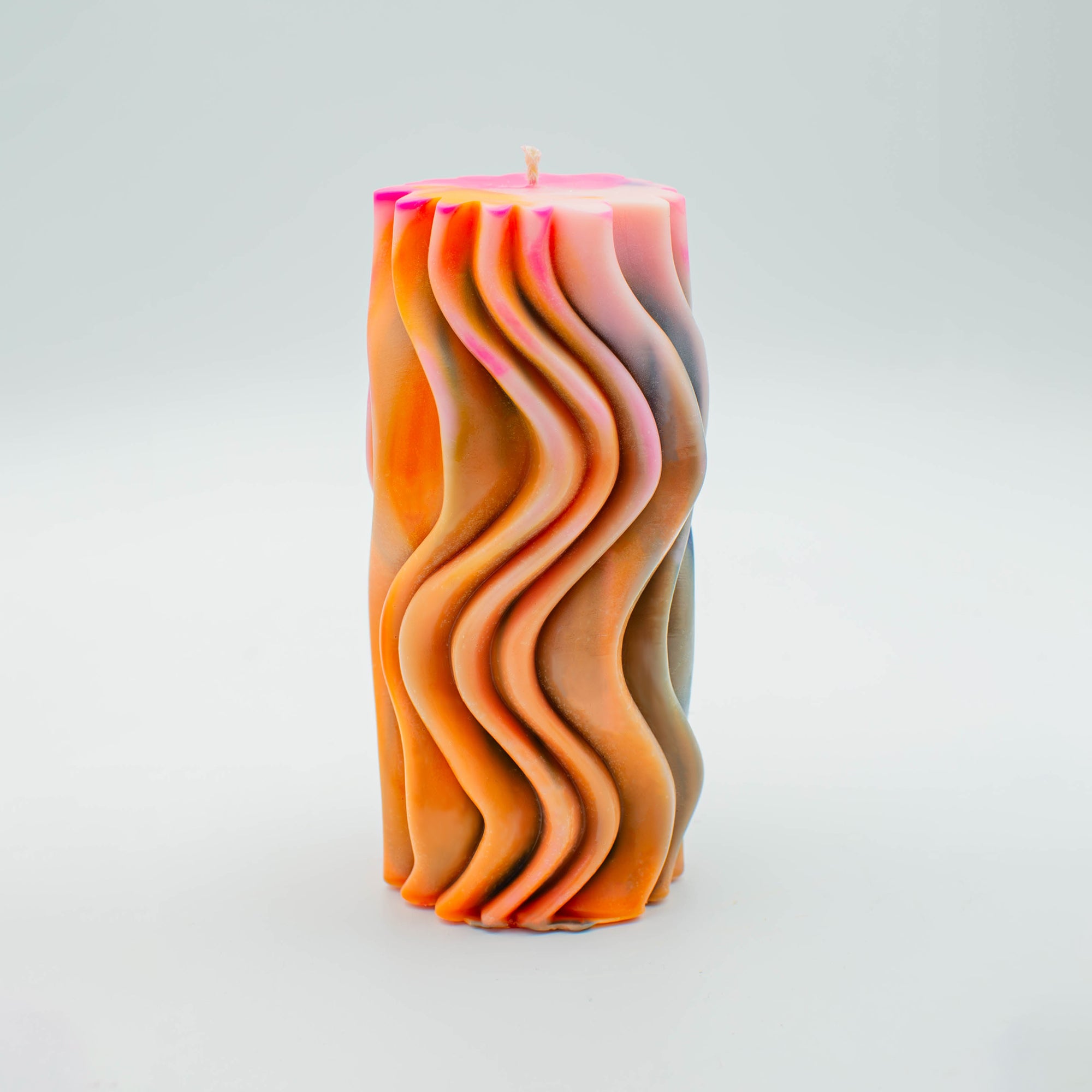 WAVY PILLAR CANDLE