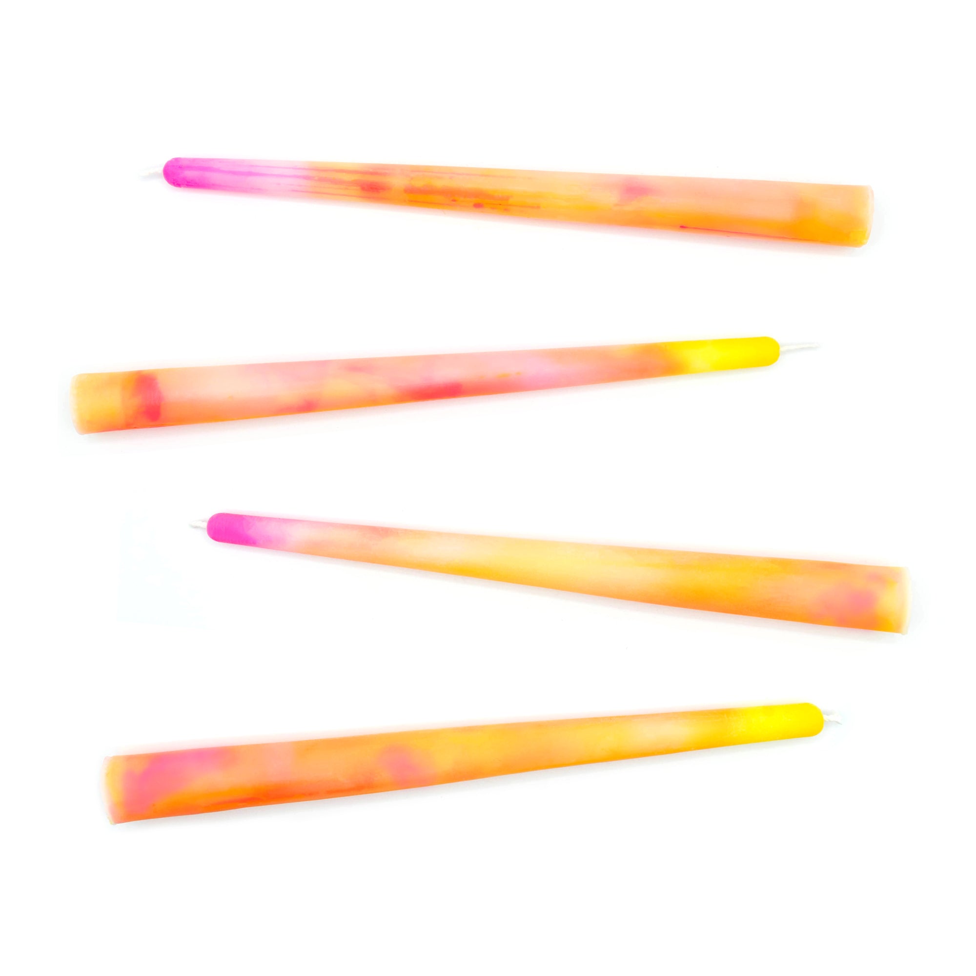 CORAL SUNSET MARBLE TAPERS