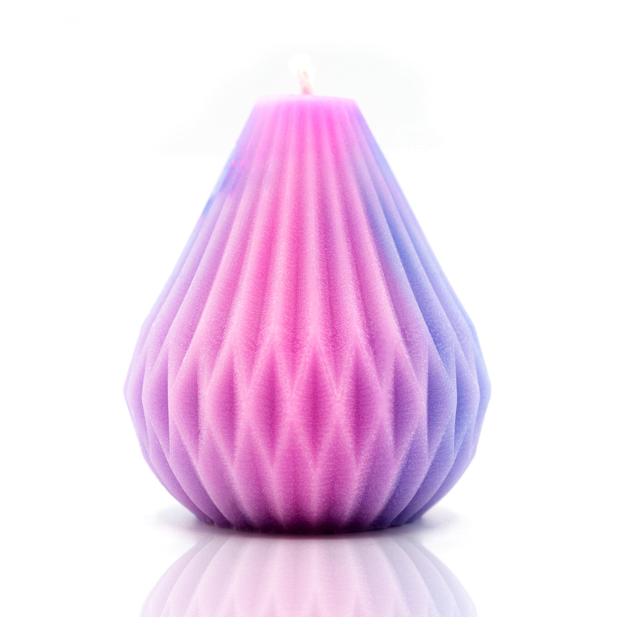 PINK + PURPLE ORIGAMI PEAR SHAPED LANTERN CANDLE