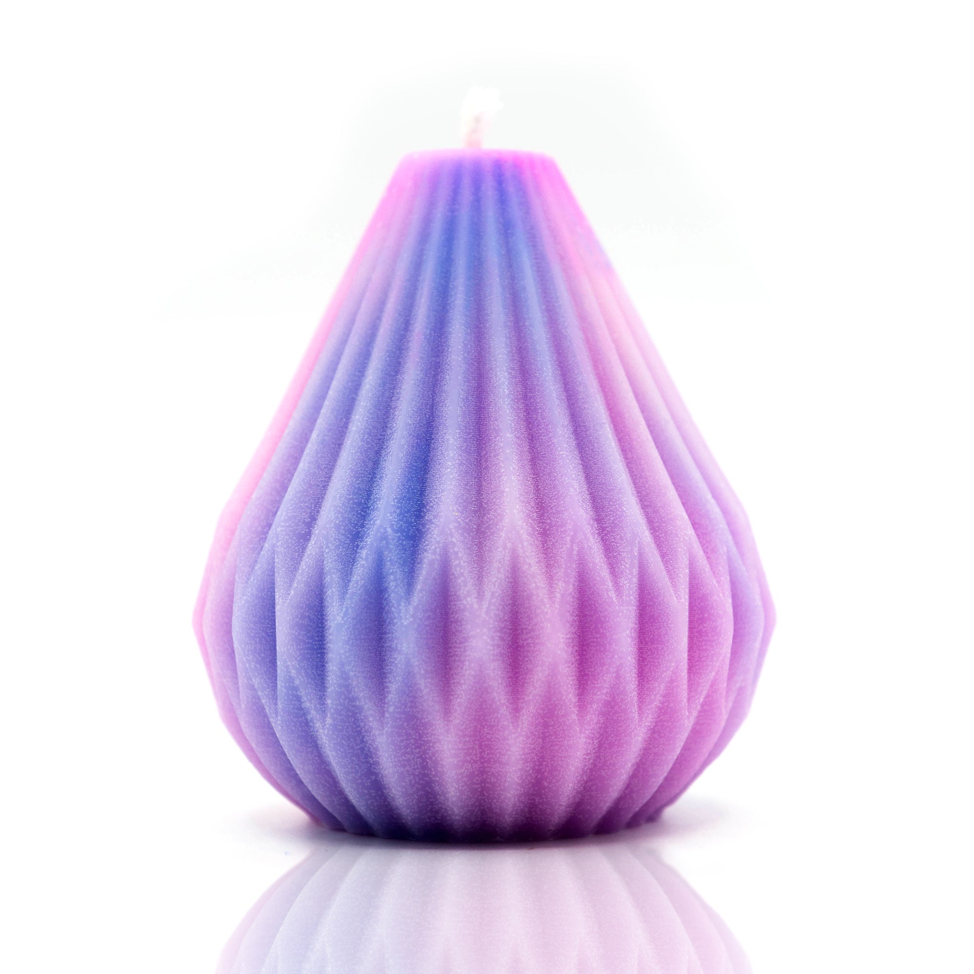 PINK + PURPLE ORIGAMI PEAR SHAPED LANTERN CANDLE