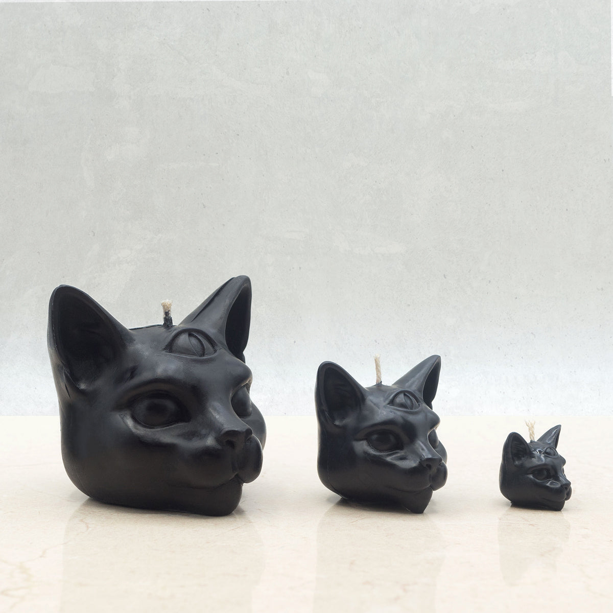 SET OF 3 MYSTICAL CAT CANDLES