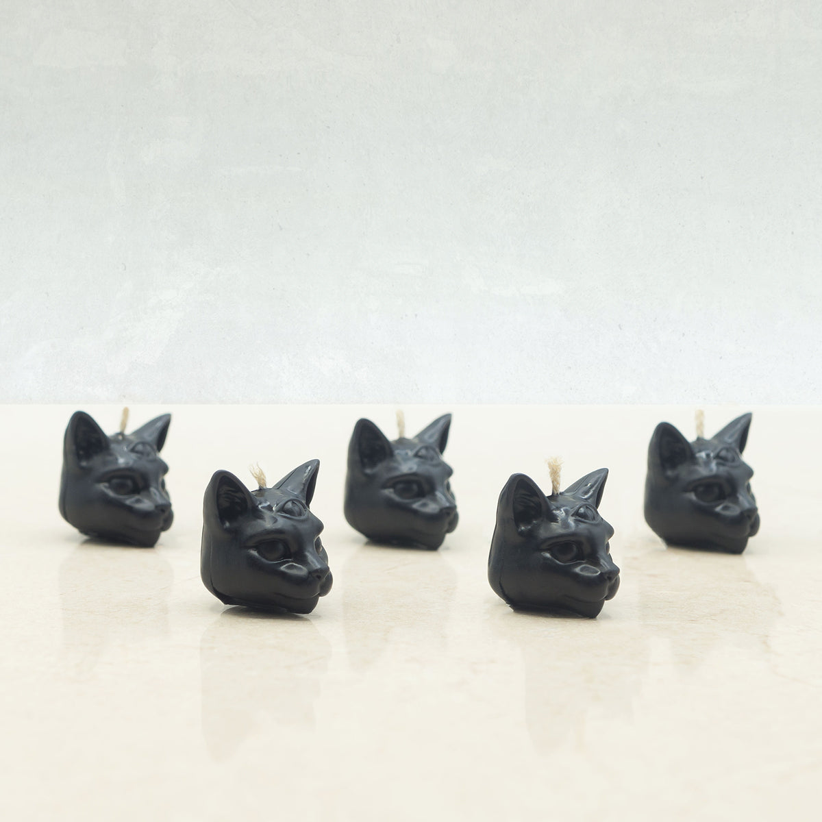 SET OF 5 TINY MYSTICAL CAT CANDLES